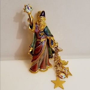 Vintage Kirk's Folly Merlin Wizard Brooch Pendant